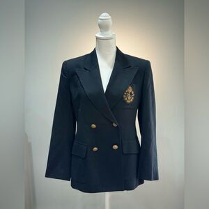 Black Vintage Ralph Lauren Regal Blazer Size 8P EUC